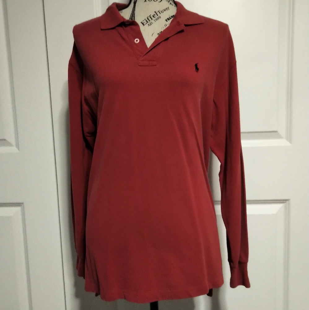 Ralph Lauren Women's Polo Red Shirt - Size L